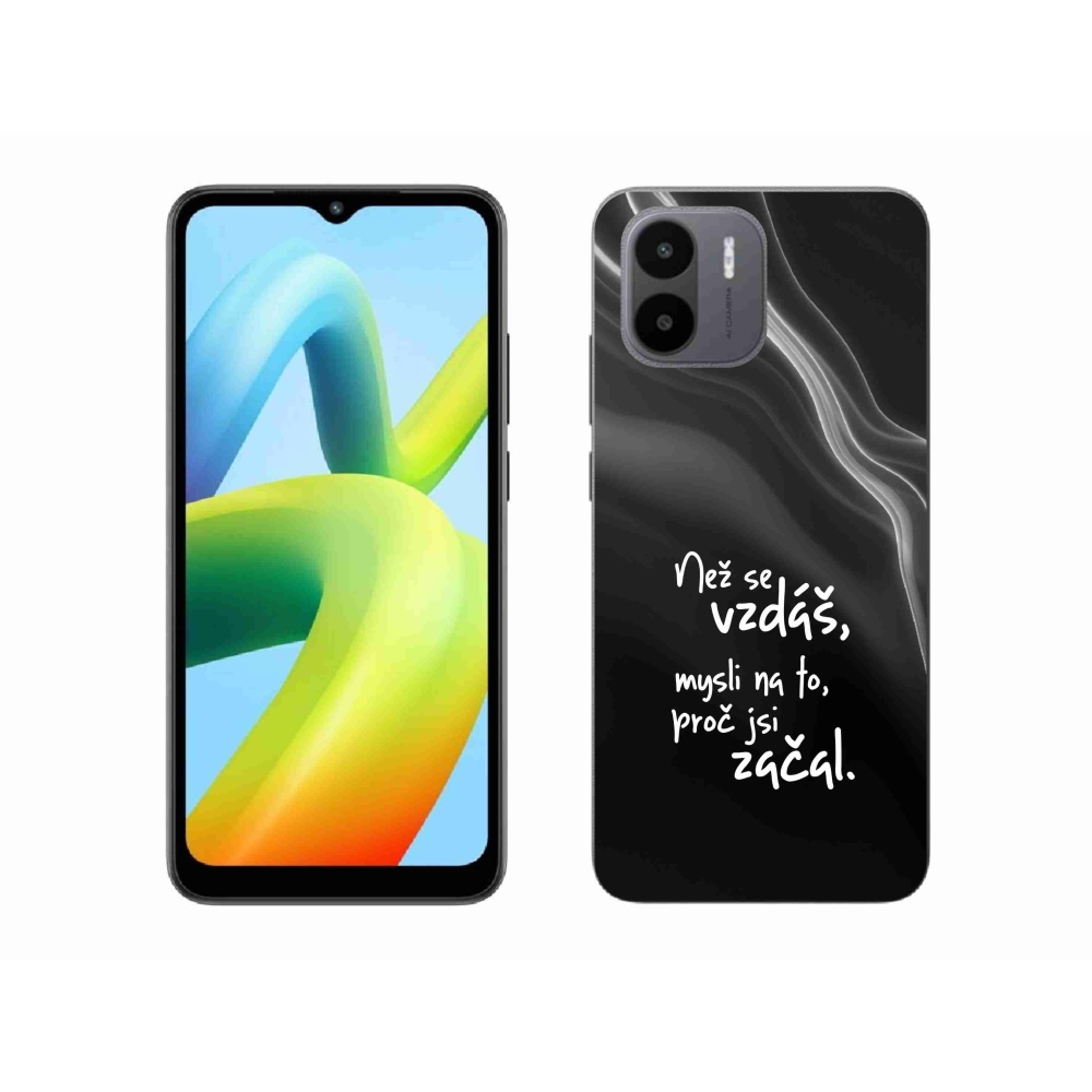 Gél borító mmCase a Xiaomi Redmi A1 - idézet 2 fekete háttérhez