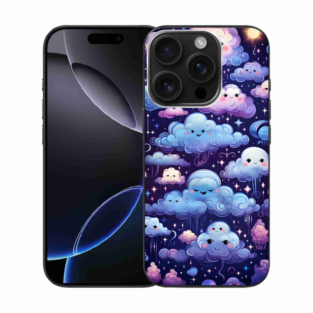 Zselés borítás mmCase iPhone 16 Pro készülékhez - felhők