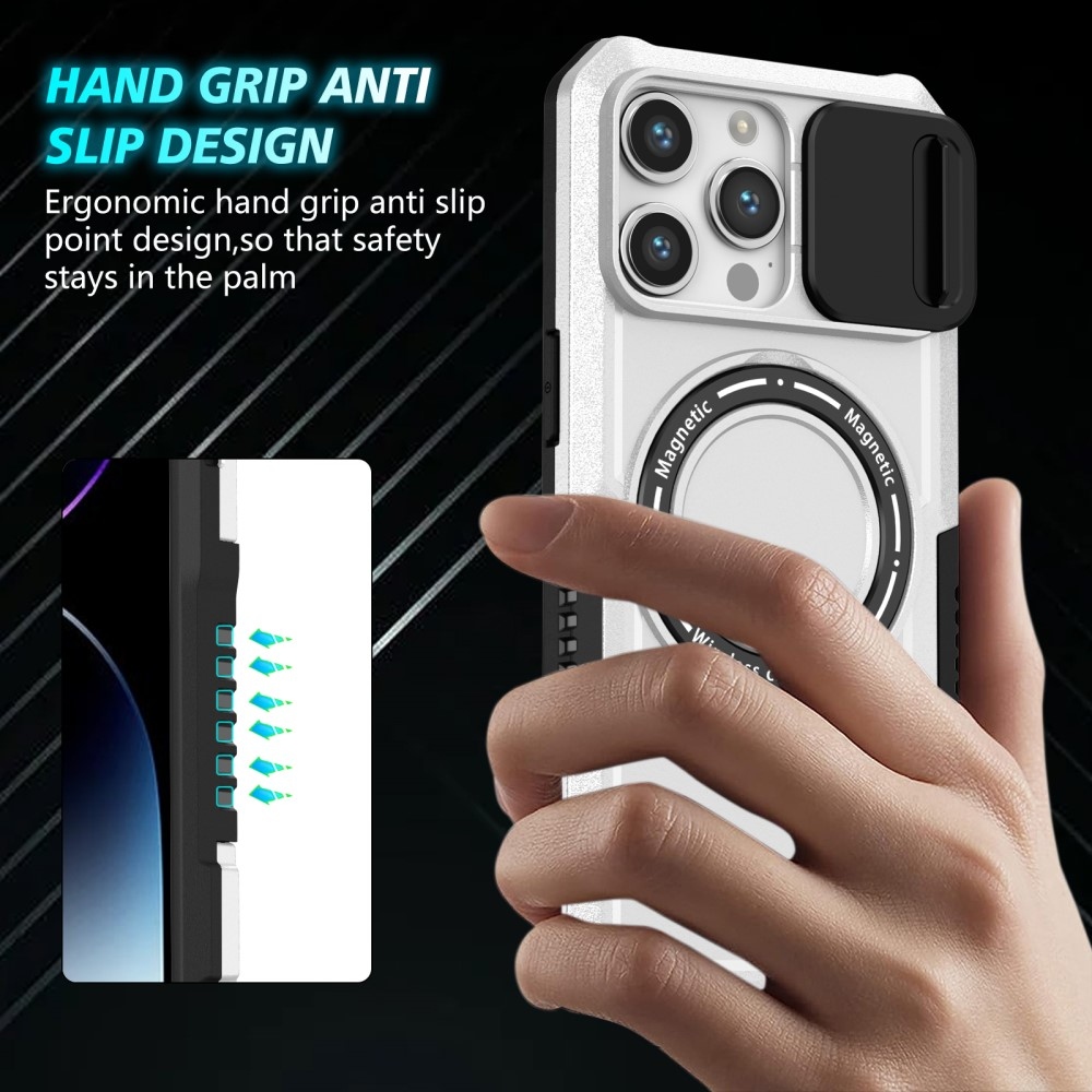 Katonai tartós védőburkolat MagSafe-vel iPhone 14 Pro Max készülékhez - Fekete/Fehér