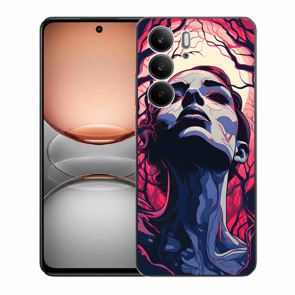 Gél borítás mmCase a Realme C75 készülékhez - absztrakt arc