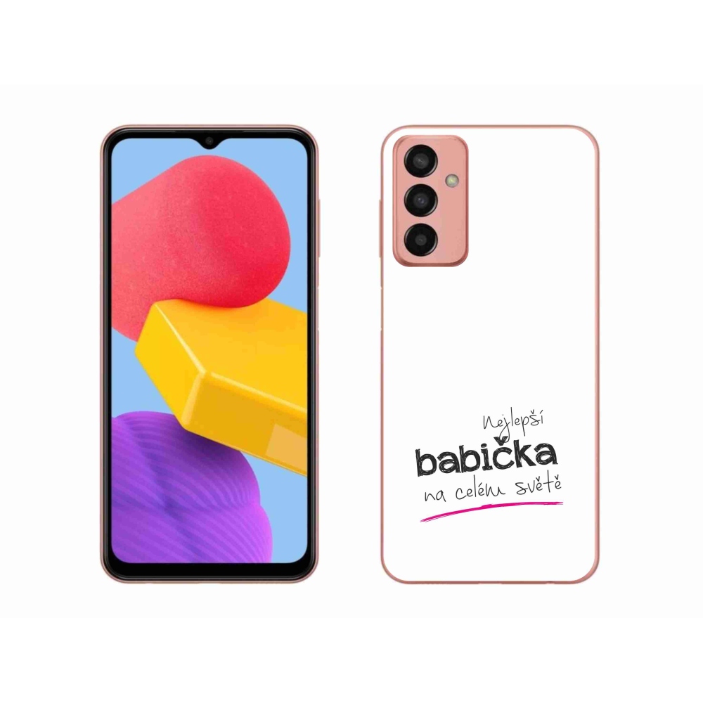Gél borító mmCase Samsung Galaxy M13 - a legjobb nagymama 4 fehér háttérrel