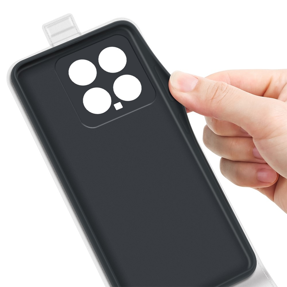 Függőleges könyvtáska a Xiaomi 14-hez - fehér