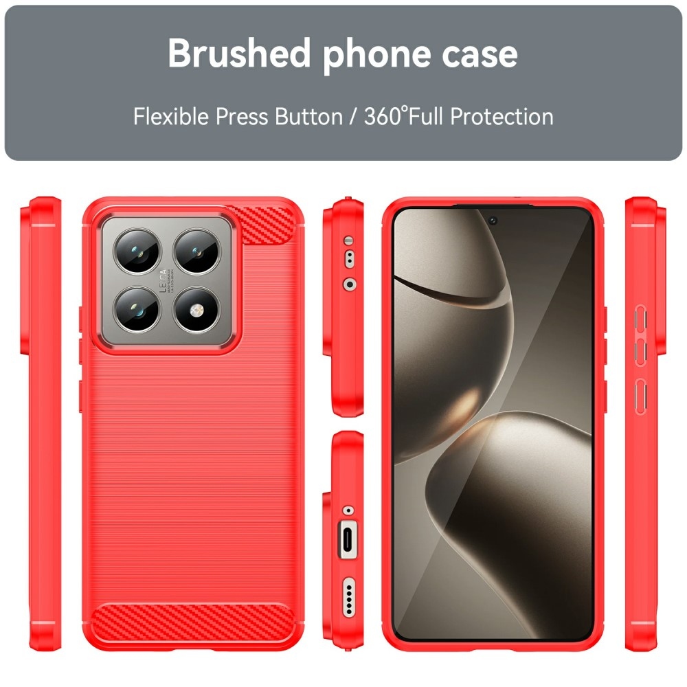 Szénálló zselés tok Xiaomi 14T/14T Pro készülékhez - piros