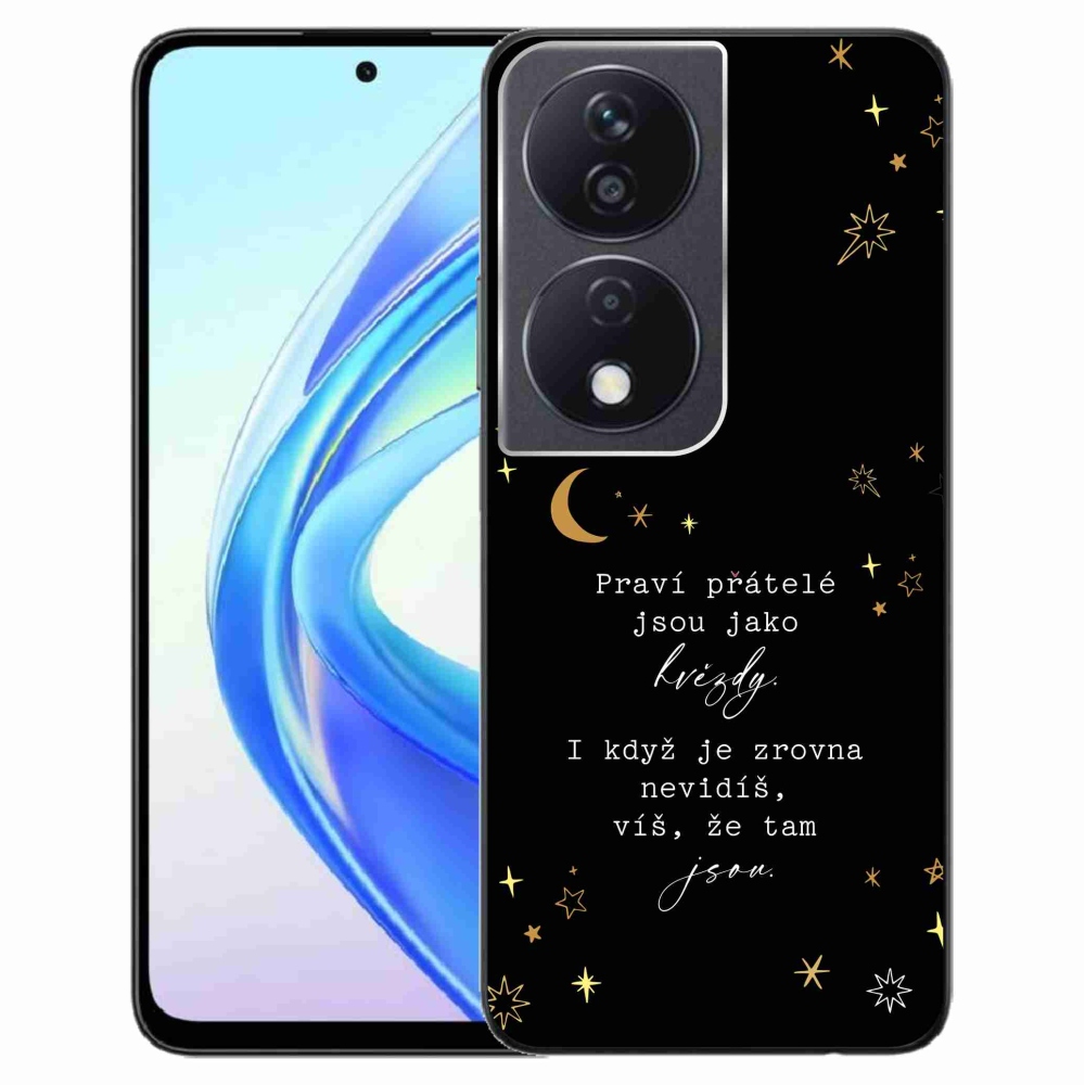 Gél borítás mmCase a Honor X7b/Honor 90 Smart - Idézet 6 fekete háttér