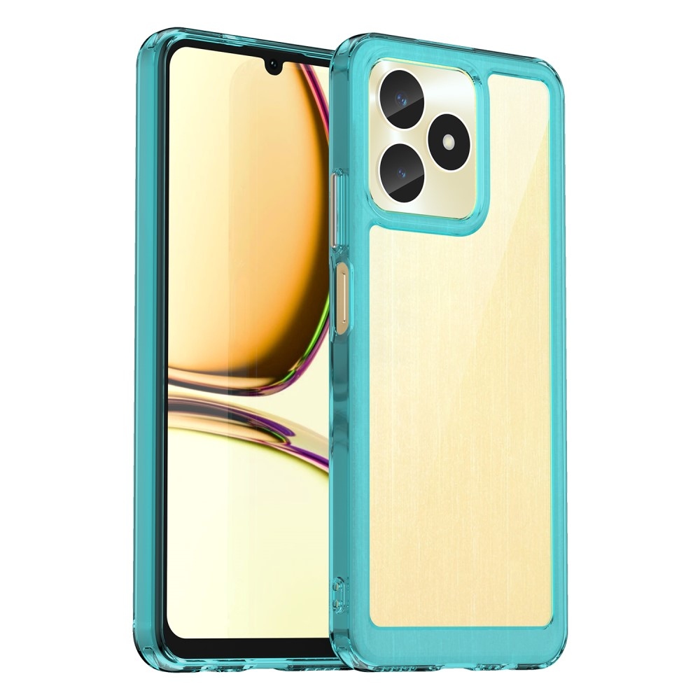 Gél tok fix hátlappal a Realme C51/C53 készülékhez - világoskék színben