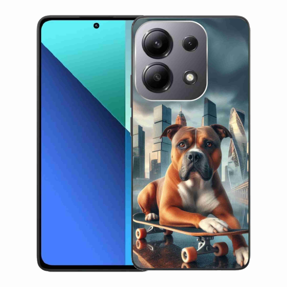 Gél borítás mmCase a Xiaomi Redmi Note 13-hoz - kutya gördeszkán