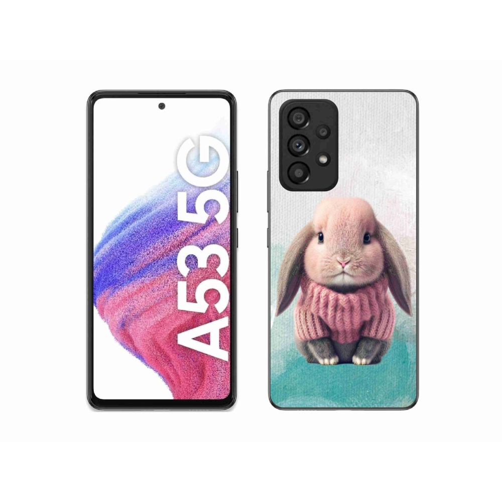 Zselés borítás mmCase Samsung Galaxy A53 5G - nyúl pulóverben