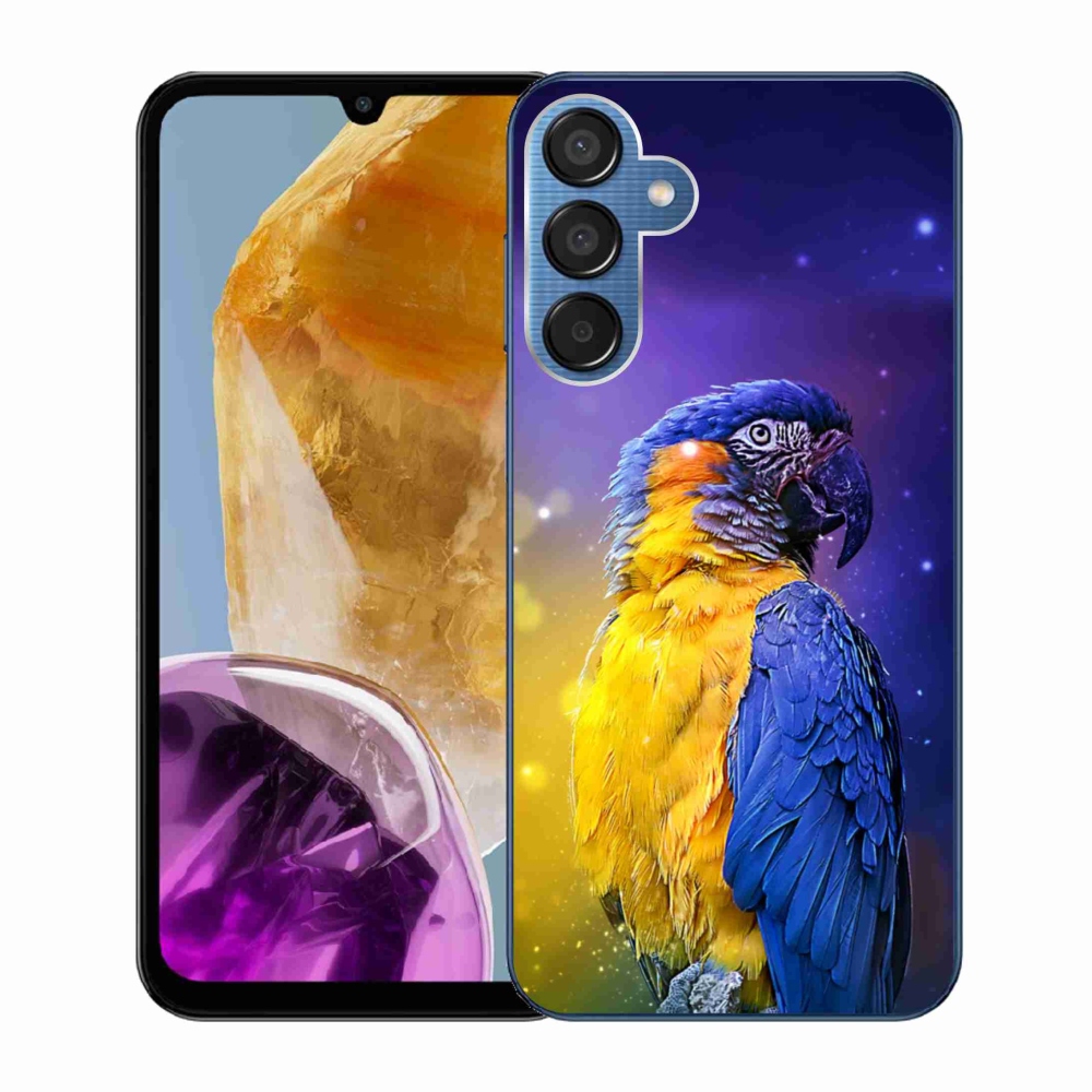 Gél tok mmCase a Samsung Galaxy M15 5G készülékhez - papagáj ara 1