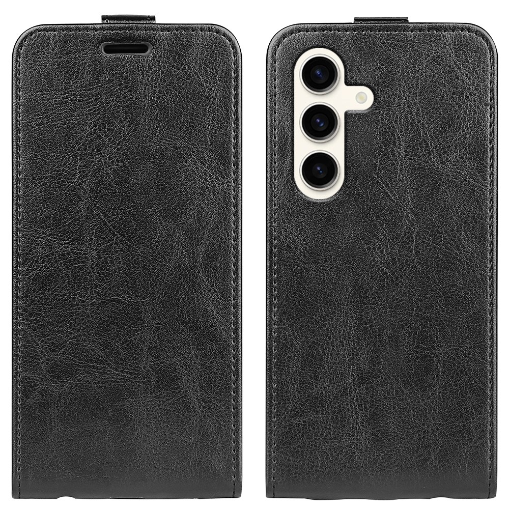 Függőleges flip tok Samsung Galaxy S24+ készülékhez - fekete