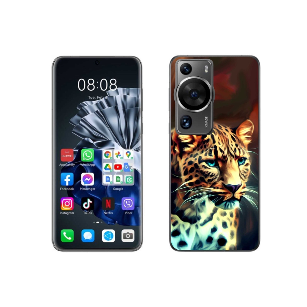 Gél borítás mmCase a Huawei P60 Pro készülékhez - leopárd
