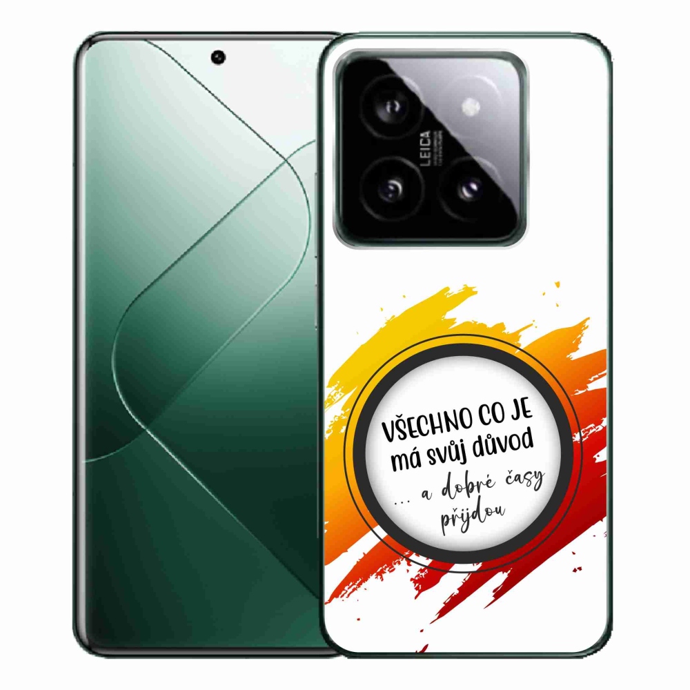 Gél borítás mmCase a Xiaomi 14 Pro számára - idézet 3 fehér háttér