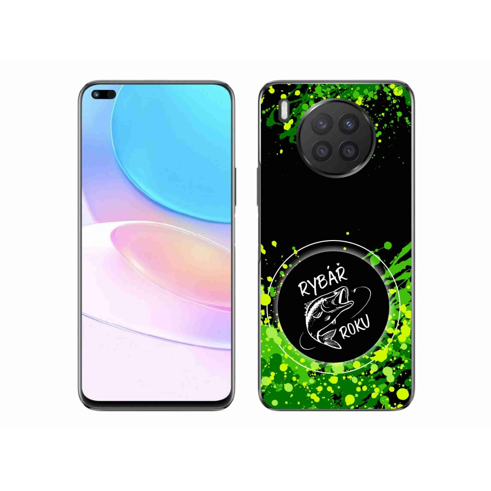 Gél borító mmCase a Huawei Nova 8i - az év horgásza fekete háttérrel