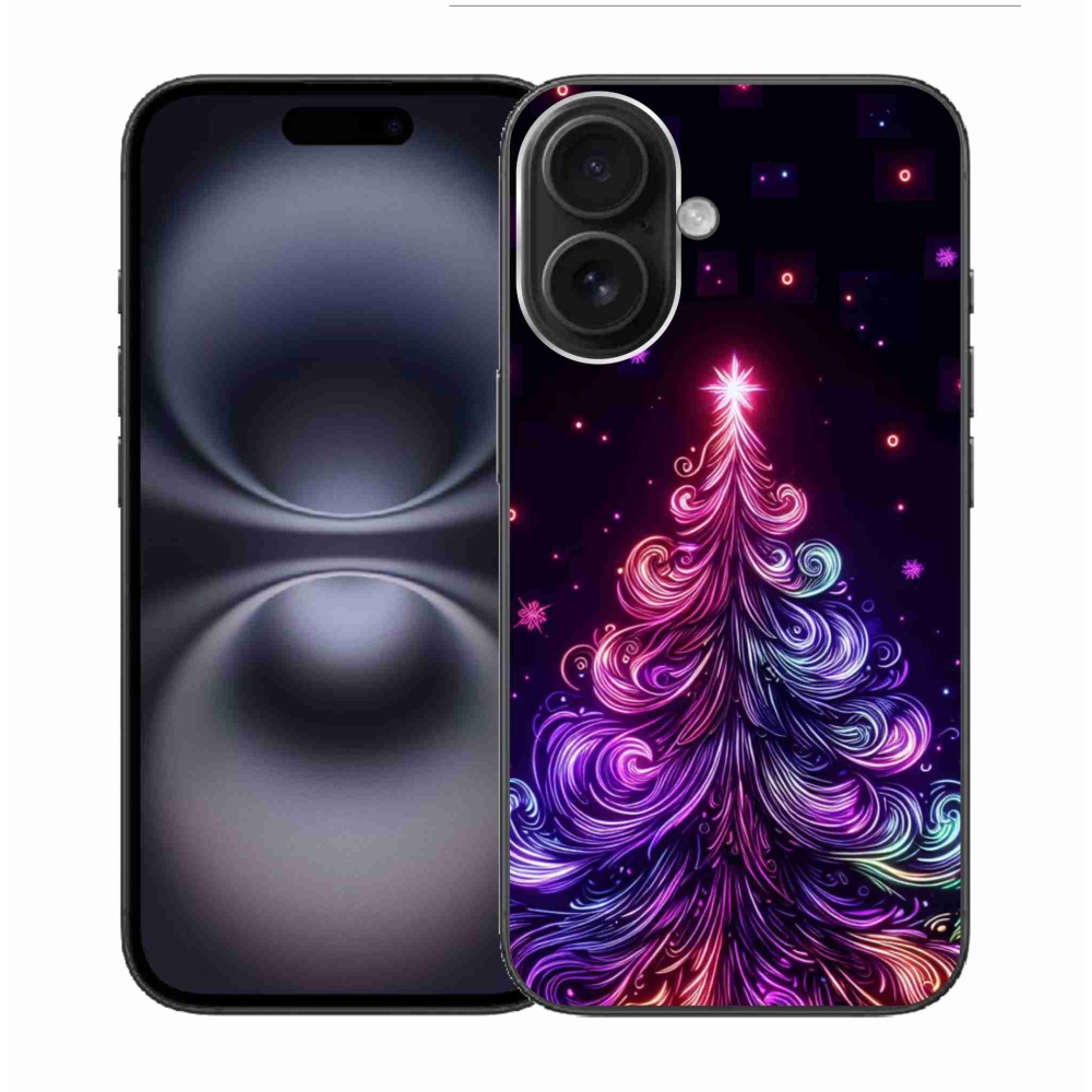 Gél borítás mmCase iPhone 16-hoz - neon karácsonyfa 1