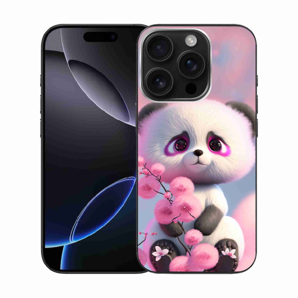 Gél borítás mmCase iPhone 16 Pro készülékhez - aranyos panda 1
