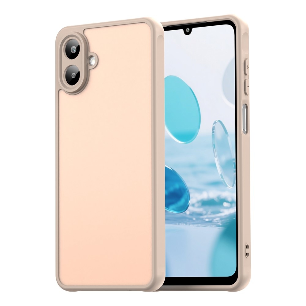 Gél tok kemény hátlappal Samsung Galaxy A07 4G - narancssárga színben