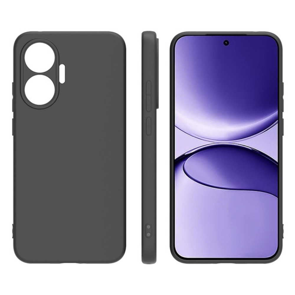 Matt zselés tok a Xiaomi Poco F7 5G készülékhez - fekete