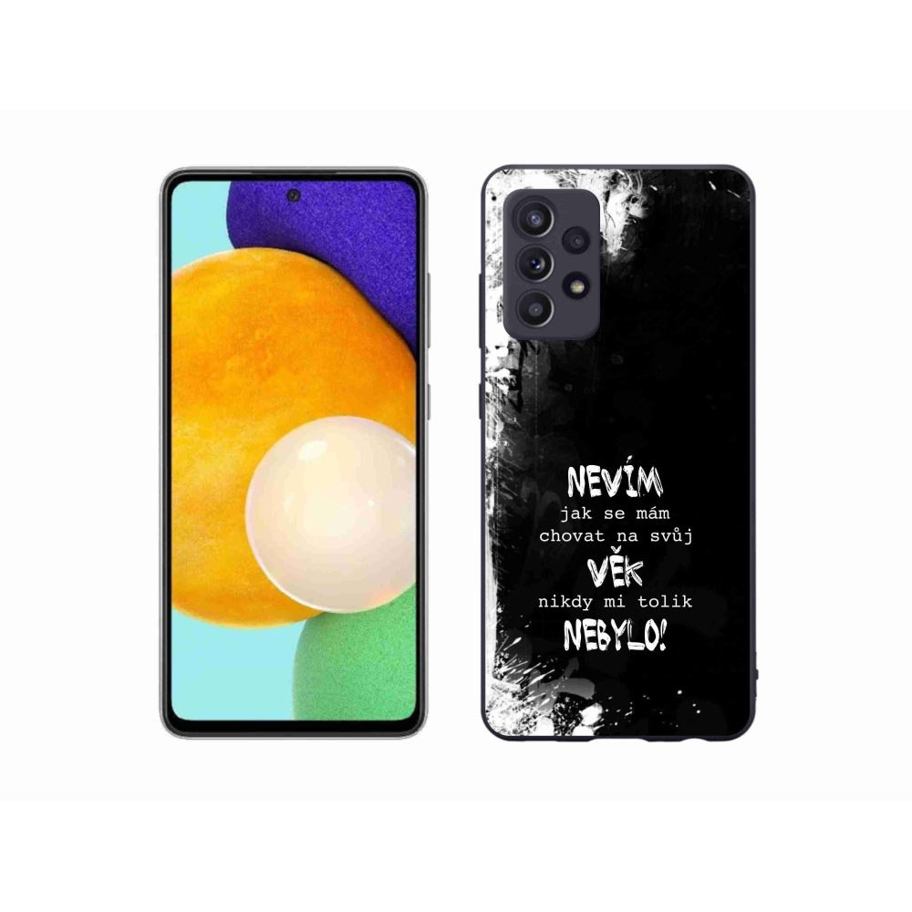 Gél borító mmCase Samsung Galaxy A52s 5G - vicces szöveg 14 fekete háttér