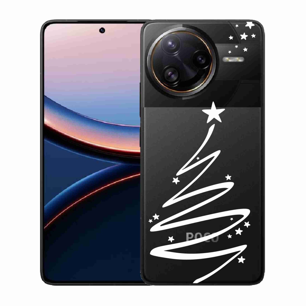 Gél borítás mmCase a Xiaomi Poco F7 Ultra számára - fehér fa átlátszó háttéren