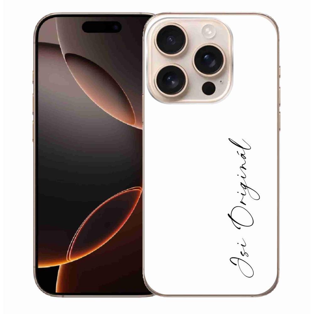 Gél borítás mmCase iPhone 16 Pro Max készülékhez - te vagy az eredeti fehér háttér
