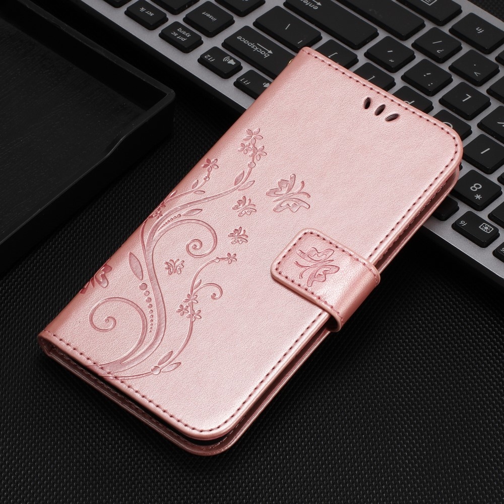 Virágok könyv tok Xiaomi 15 Pro-hoz - rózsaarany