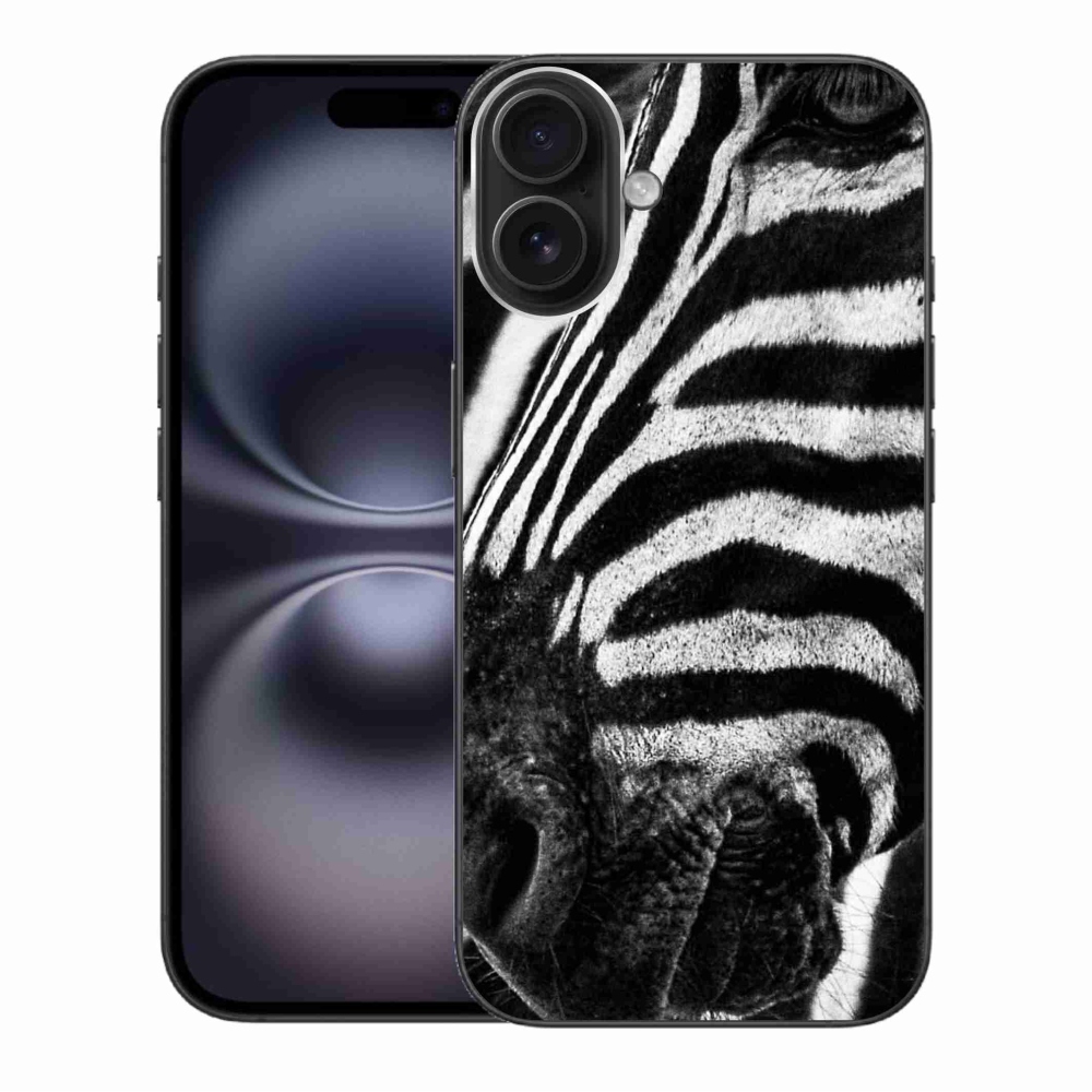 Zselés borítás mmCase iPhone 16 Plus készülékhez - zebra
