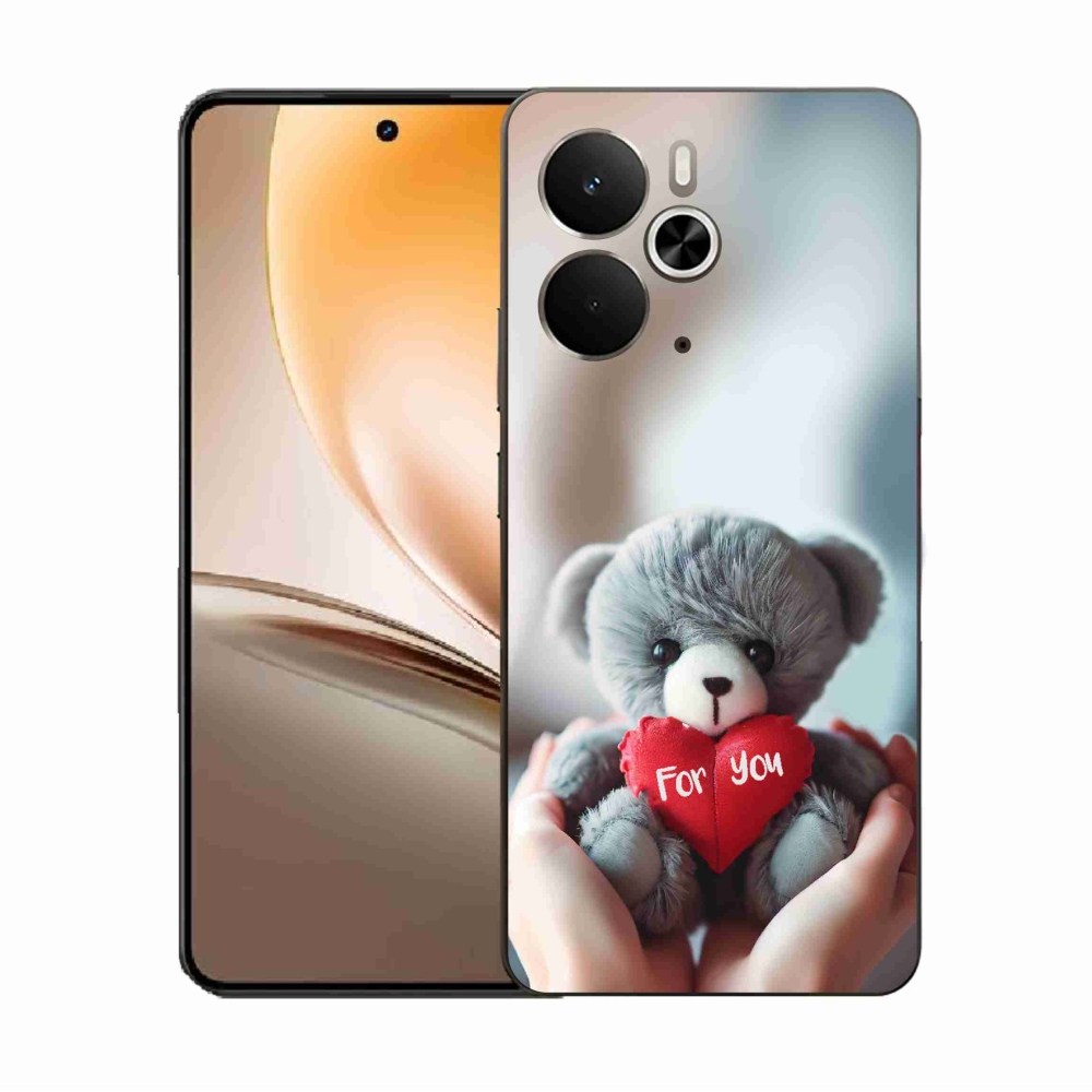 Gél borítás mmCase a Realme 14 5G-hez - mackó a szerelmesek számára