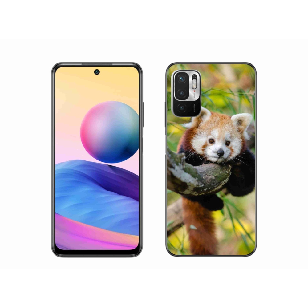 Gél borítás mmCase a Xiaomi Redmi Note 10 5G-hez - panda piros