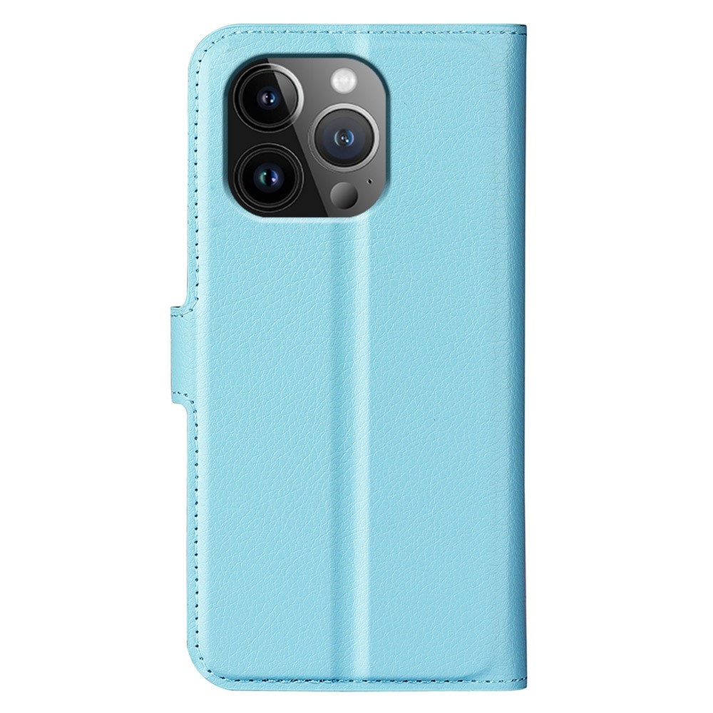 Litchi könyvtáska iPhone 15 Pro Max készülékhez - kék