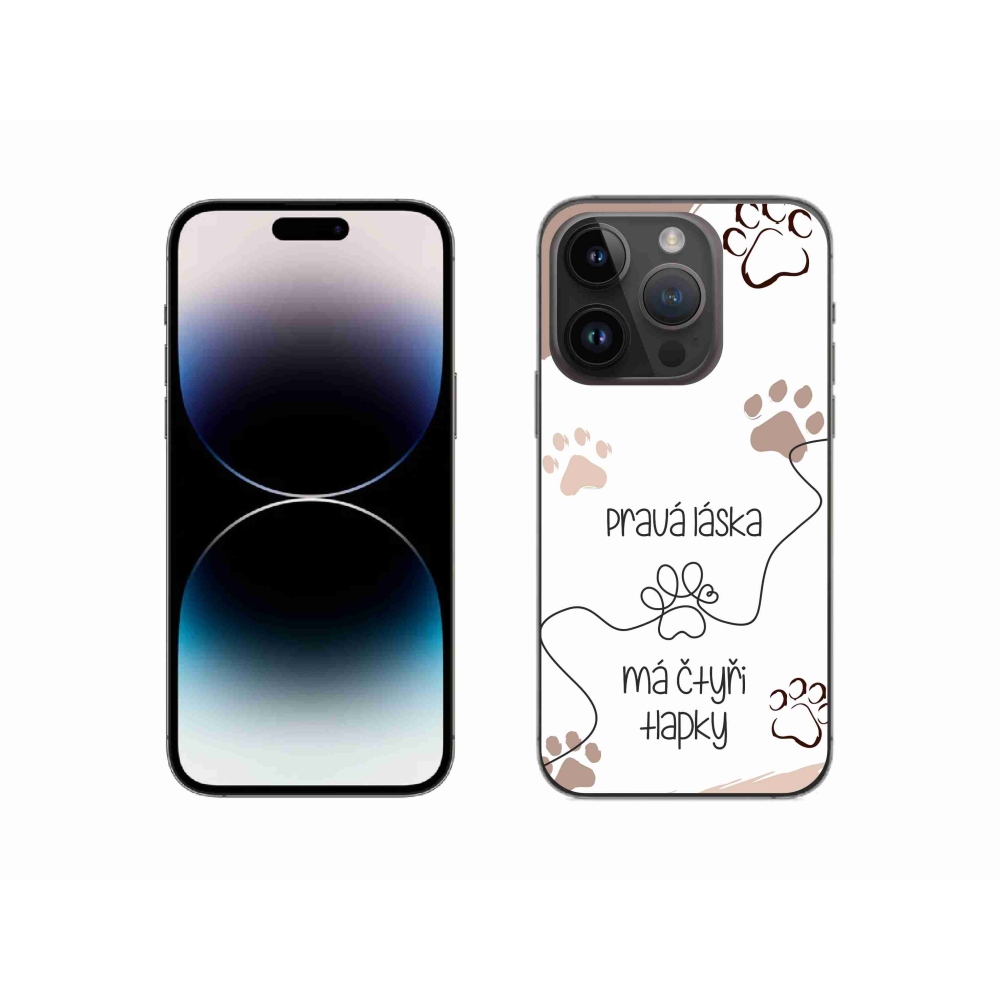 Gél borítás mmCase iPhone 14 Pro 6.1 készülékhez - kutya motívum 1 fehér háttér
