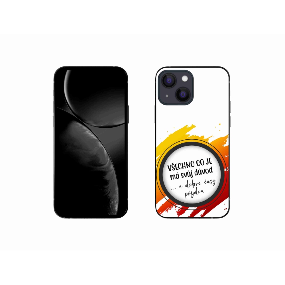 Gél borító mmCase iPhone 13 mini 5.4 - idézet 3 fehér háttér