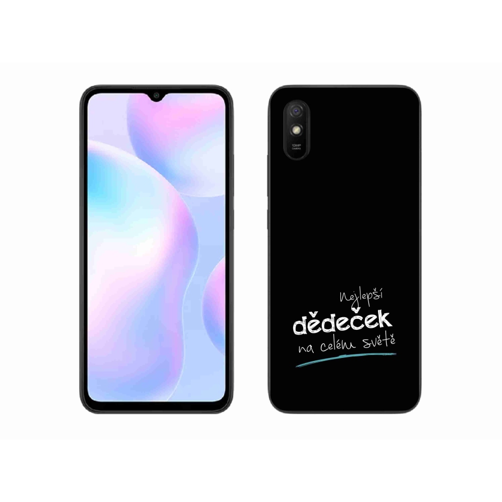 Gél borító mmCase a Xiaomi Redmi 9AT - a legjobb nagypapa 3 fekete háttérrel