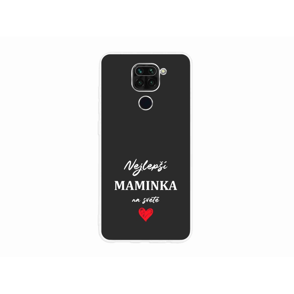 Gél borító mmCase a Xiaomi Redmi Note 9-hez - legjobb anya 1 fekete háttérrel