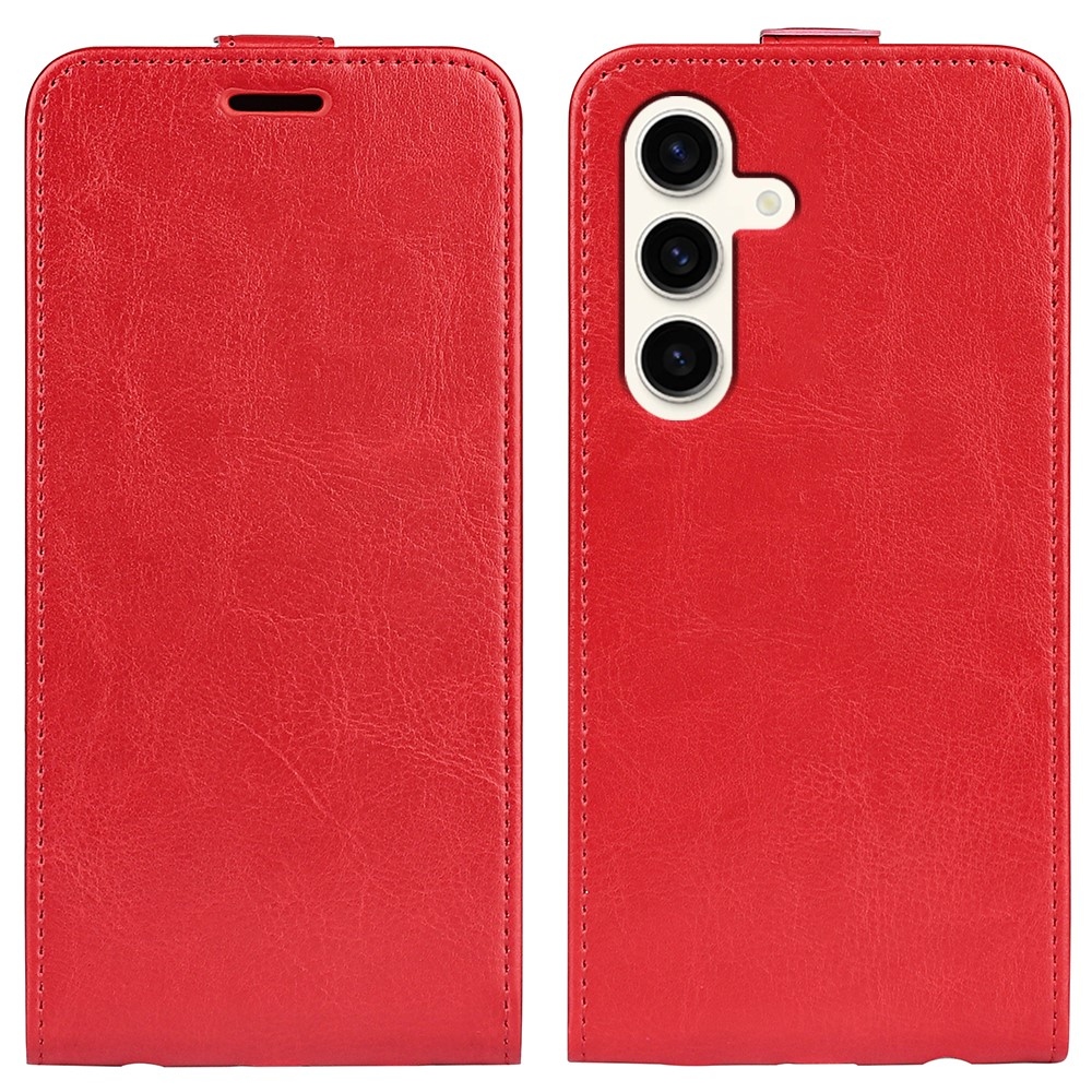 Függőleges flip tok Samsung Galaxy S24+ készülékhez - piros