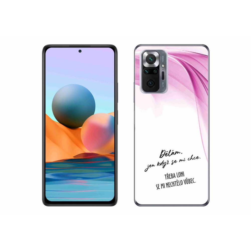 Gél borító mmCase a Xiaomi Redmi Note 10 Pro készülékhez - vicces szöveg 12 fehér háttérrel