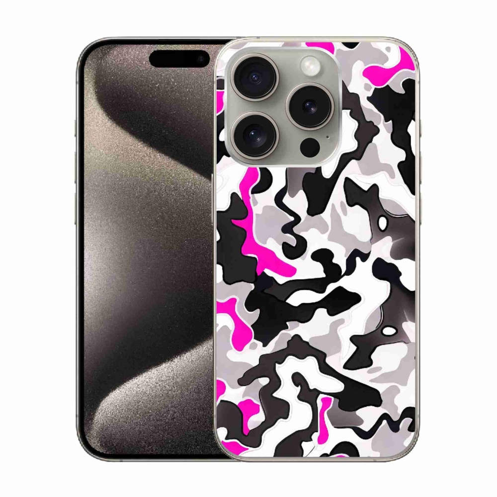 Zselés borítás mmCase iPhone 15 Pro készülékhez - terepszínű minta 5