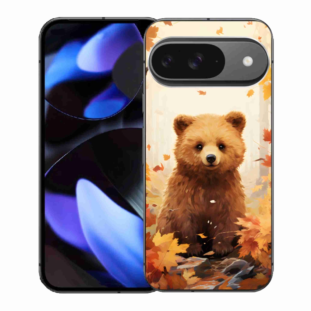 Gél borítás mmCase a Google Pixel 9/9 Pro számára - medve az erdőben