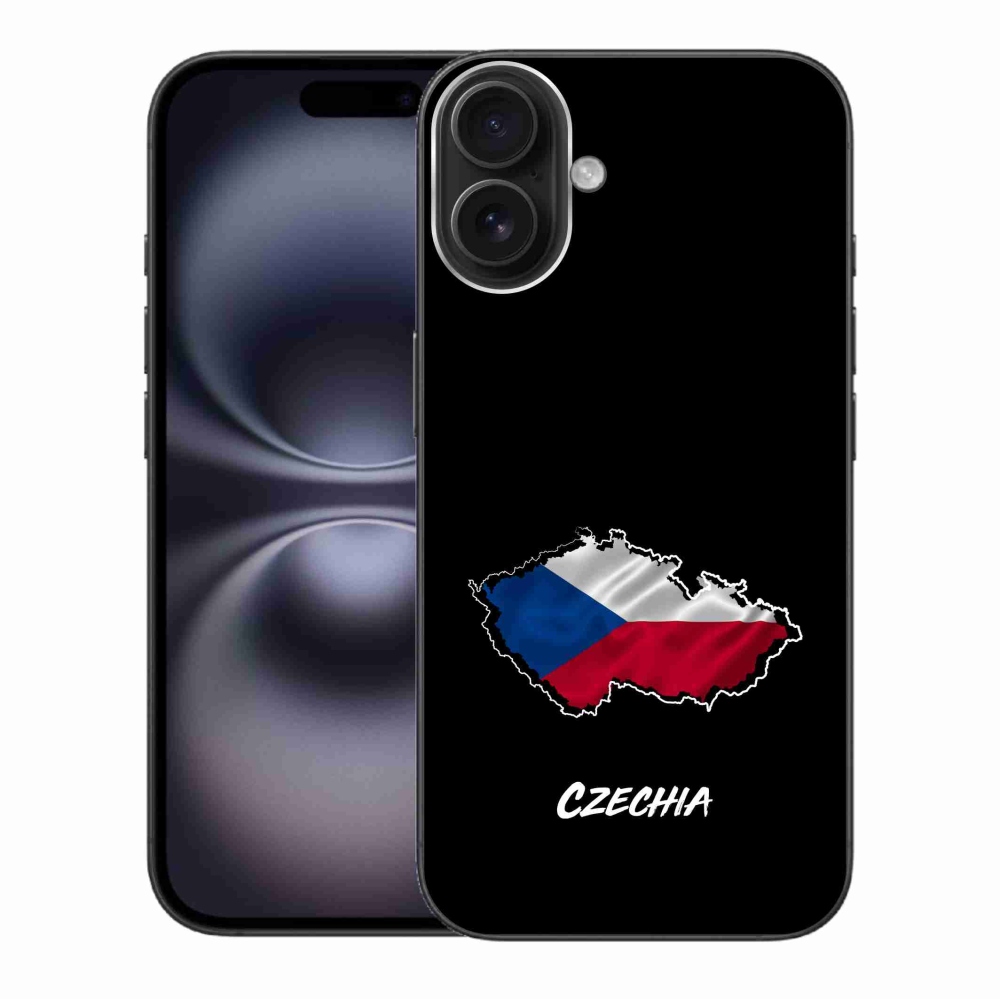 Zselés borítás mmCase iPhone 16 Plus készülékhez - Csehország fekete háttér