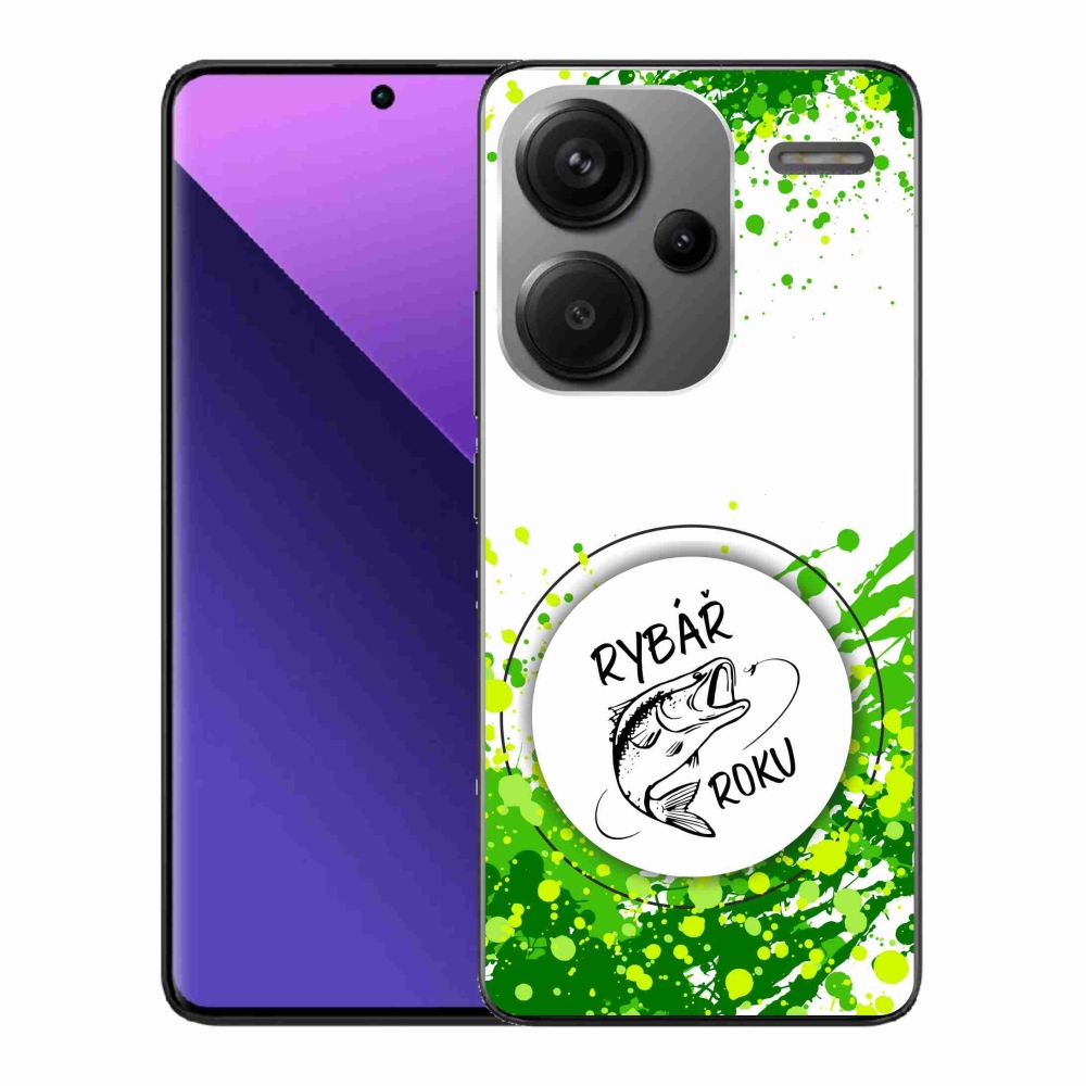 Gél borítás mmCase a Xiaomi Redmi Note 13 Pro+ 5G számára - az év halászának fehér háttere