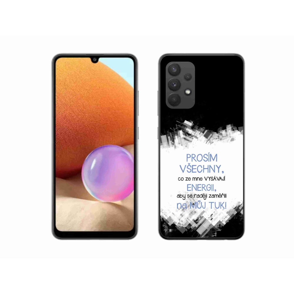 Gél borító mmCase Samsung Galaxy A32 4G - vicces szöveg 1 kék