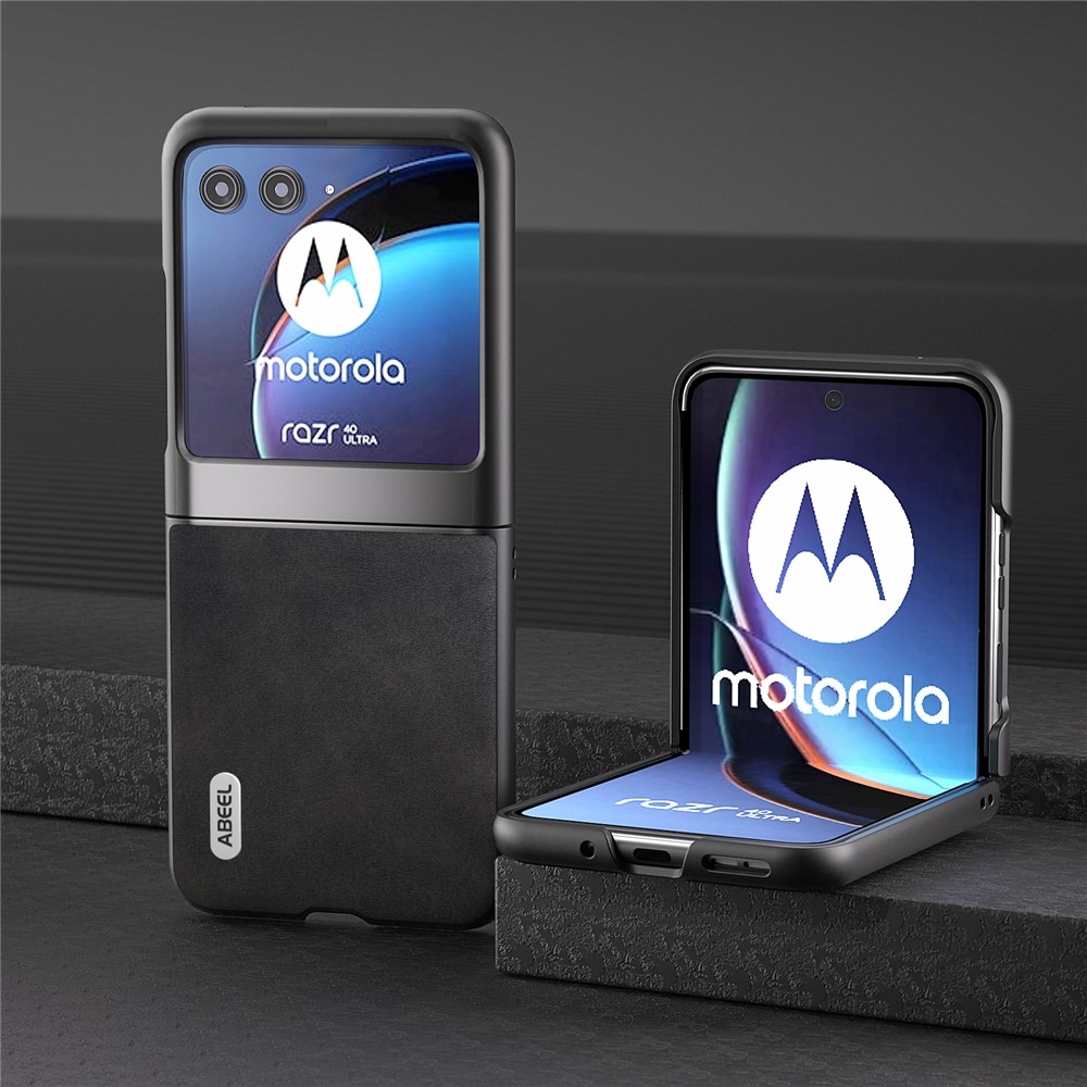 ABEEL műanyag tok kemény hátlappal a Motorola Razr 40 Ultra 5G készülékhez - fekete
