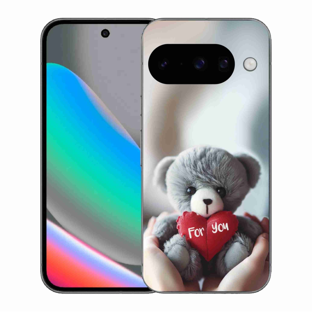 Gél borítás mmCase a Google Pixel 10 számára - mackó a szerelmesek számára