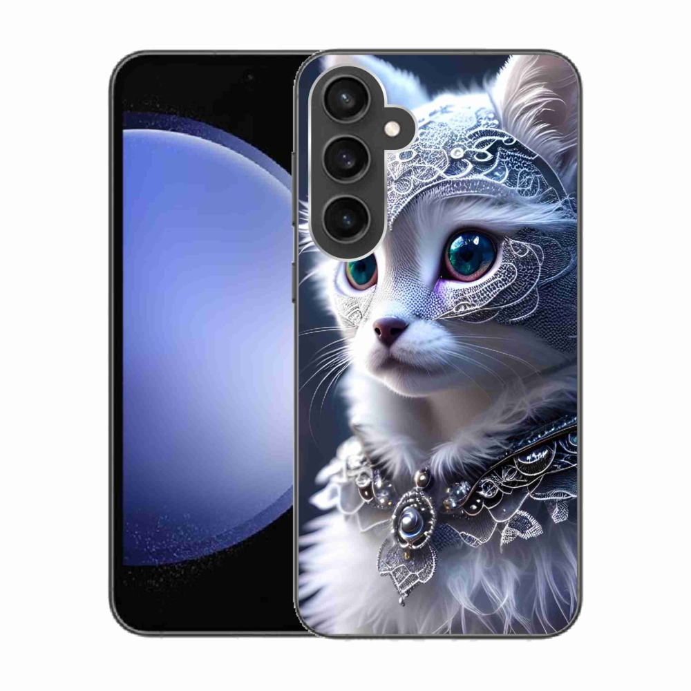 Gél védőhuzat mmCase Samsung Galaxy S23 FE - fehér macska