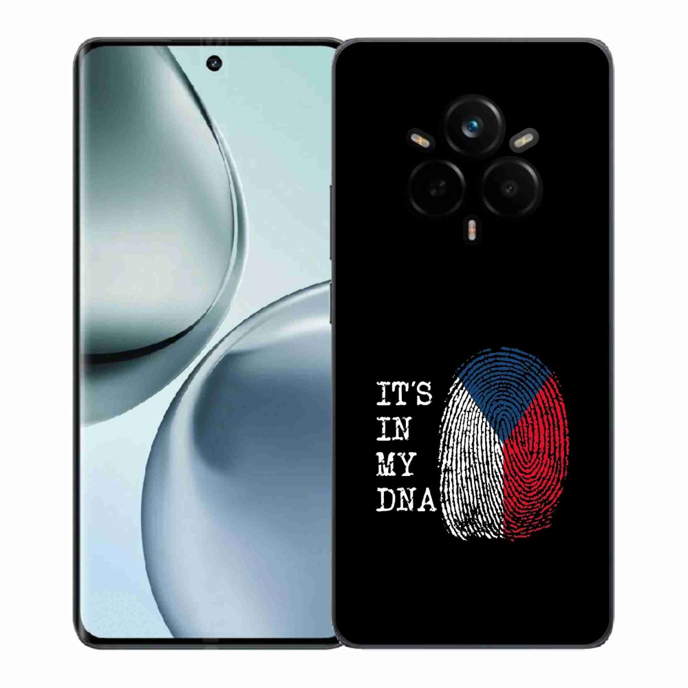 Gél borítás mmCase a Realme 14 Pro+ 5G - zászlós ujjlenyomat fekete háttérrel