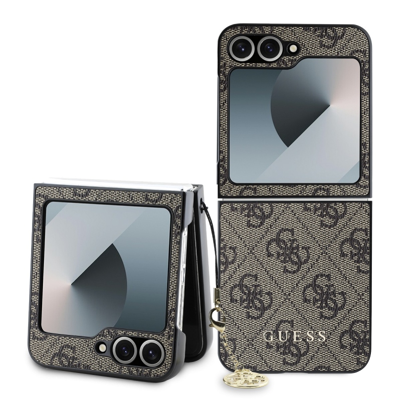 Guess 4G Charm Hátsó borító Samsung Galaxy Z Flip 6 barna