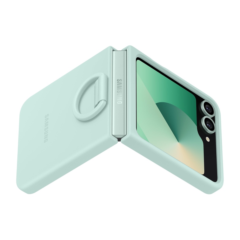EF-PF741TME Samsung szilikon borító gyűrűvel a Galaxy Z Flip 6 menta modellhez