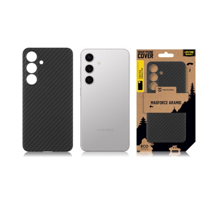 Taktikai MagForce Aramid borító Samsung Galaxy S24 fekete színű készülékhez
