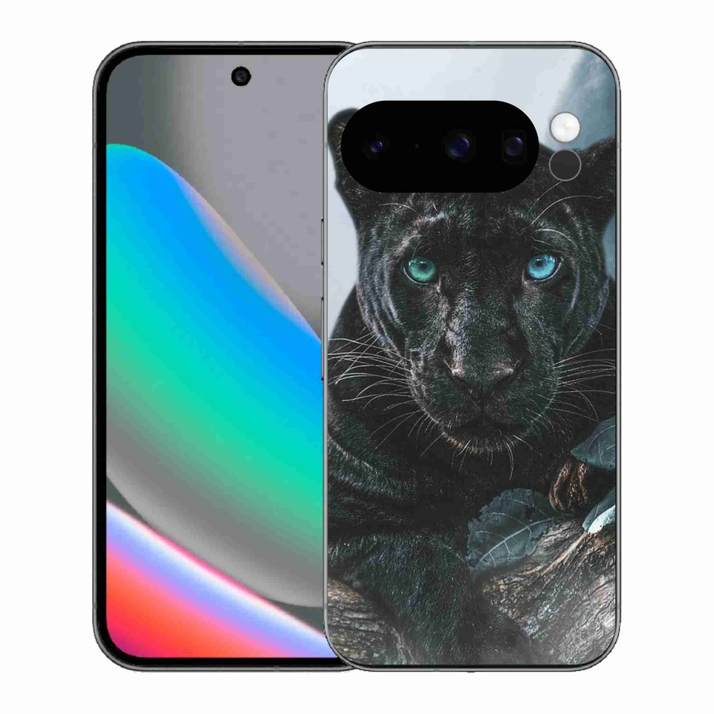 Zselés borítás mmCase a Google Pixel 10 Pro számára - fekete párduc
