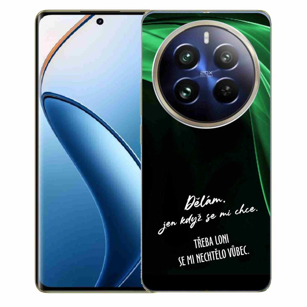 Gél borító mmCase a Realme 12 Pro 5G/12 Pro+ 5G - vicces szöveg 12 fekete háttérrel