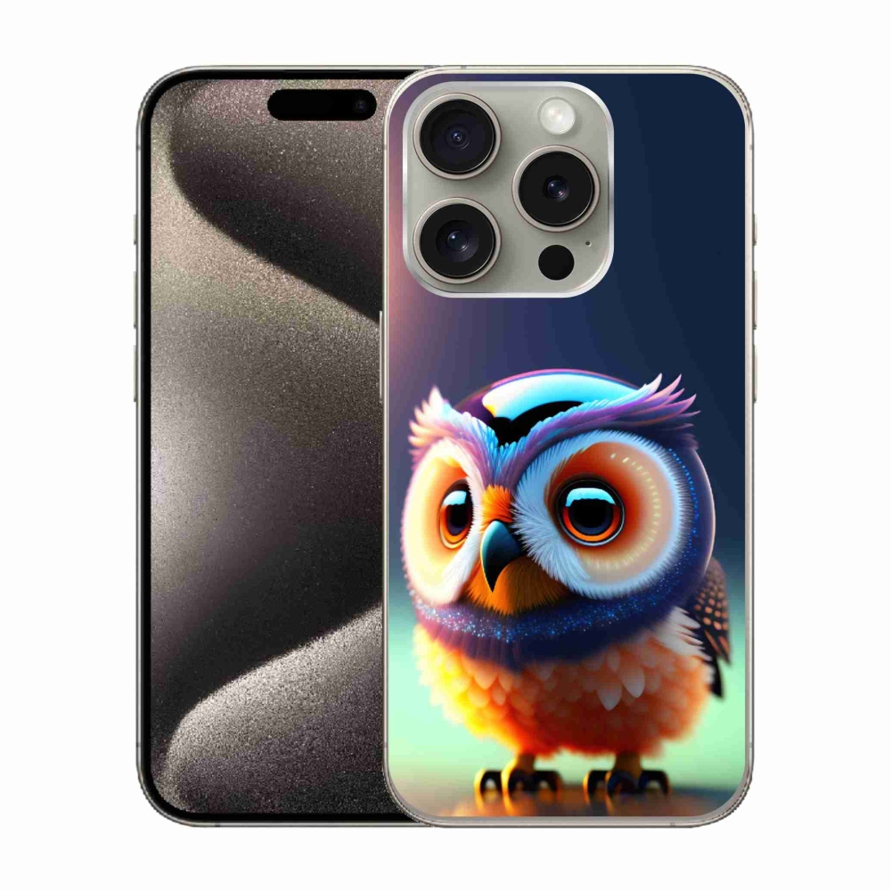 Zselés borítás mmCase iPhone 15 Pro készülékhez - bagoly