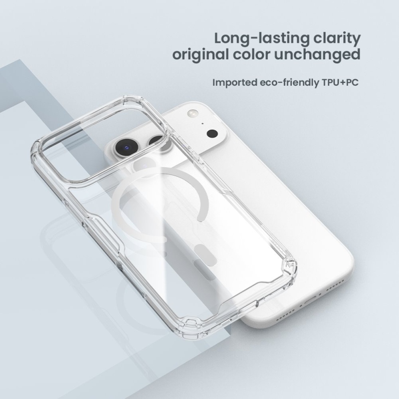 Nillkin Nature TPU PRO mágneses borítás Apple iPhone 17 Pro Max készülékhez Átlátszó
